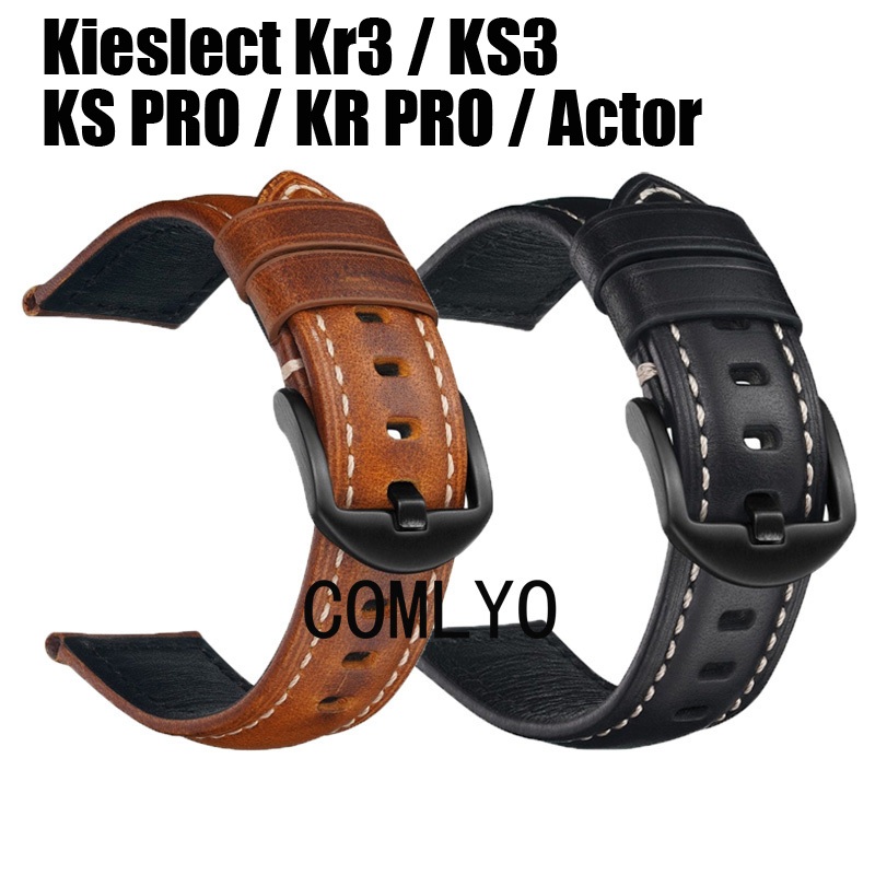 สําหรับ Kieslect Actor Kr3 KR3 KS KR 2 PRO สมาร์ทนาฬิกาหนังแท้คุณภาพสูงผู้หญิงผู้ชายสายรัดข้อมือแบบน