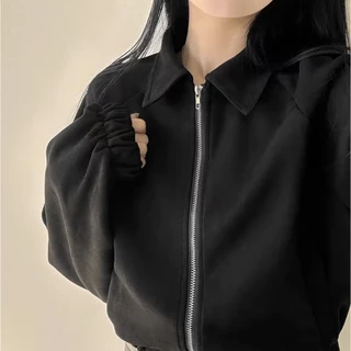 เสื้อโค้ทผู้หญิงสไตล์เกาหลี สวมใส่สบาย อุ่นในฤดูใบไม้ร่วงถึงหน้าหนาว