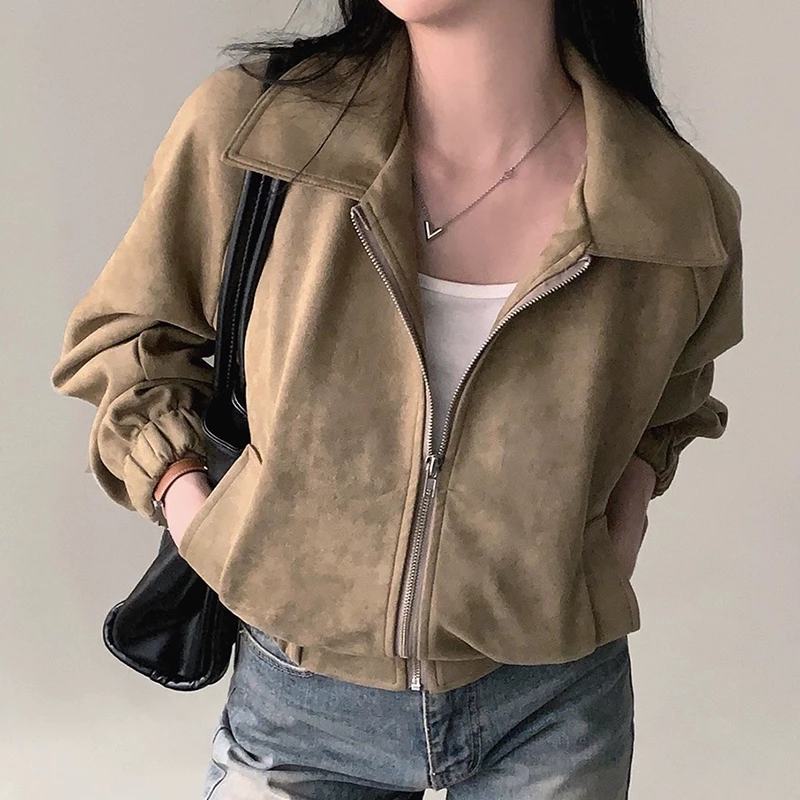 เสื้อโค้ทผู้หญิงสไตล์เกาหลี สวมใส่สบาย อุ่นในฤดูใบไม้ร่วงถึงหน้าหนาว
