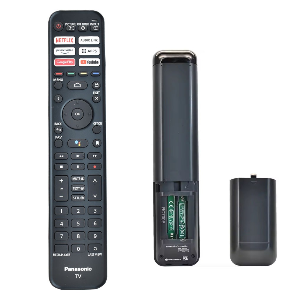 ใหม่สําหรับ Panasonic สมาร์ททีวี android เปลี่ยนรีโมทคอนโทรล PN-V10 RC700P RC700E ใช้งานร่วมกับ LX80