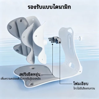 【BioVireo】เก้าอี้รองนั่งสุขภาพ พยุงเอวแบบไดนามิก เก้าอี้รองนั่ง รองรับสรีรศาสตร์ นั่งนานไม่ปวดหลัง ที่รองหลังพยุงเอว เหมาะสำหรับออฟฟิศ นักเรียน และใช้งานที่บ้าน