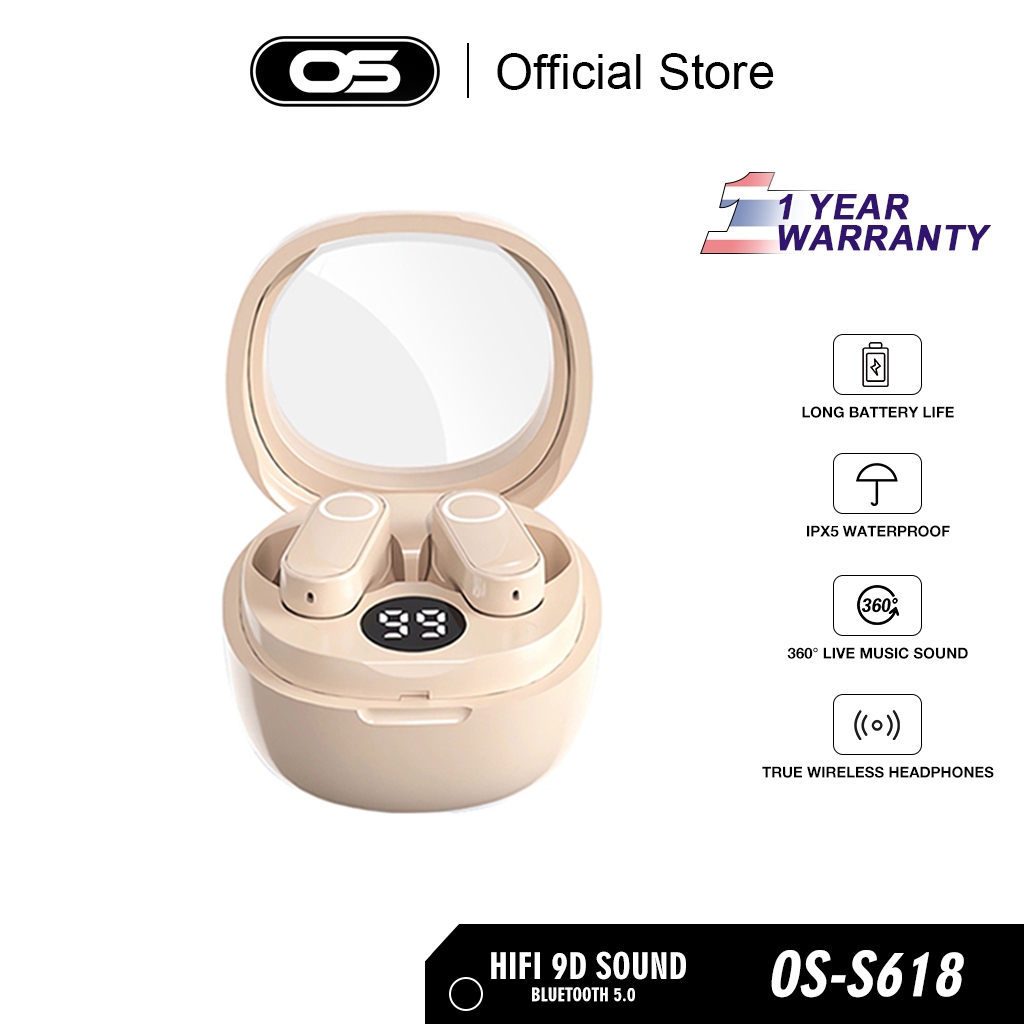 OSCROP TWS-S618 ชุดหูฟังบลูทูธเสียงอัจฉริยะไร้สาย True Bluetooth 5.4 เข้ากันได้กับ IOS และ Android