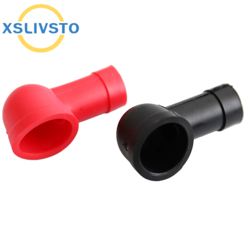 1 ชิ้นแบตเตอรี่ขั้วอิเล็กโทรดฝุ่นหมวกสีดําสีแดงท่อรูปยางแขนแบตเตอรี่ฝาครอบป้องกันทองแดงจมูกหมวก