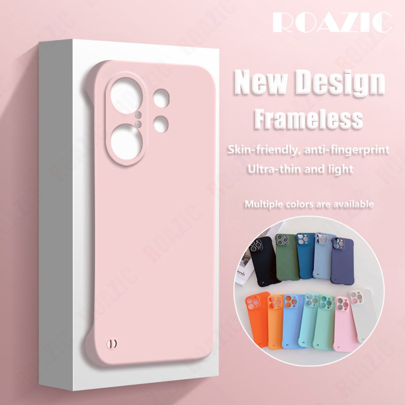 บาง Slim Frameless เคสโทรศัพท์สําหรับ VIVO X200 FE 5G ปลอก Simple Hard PC สีลูกกวาดป้องกันปกหลัง SWBK01