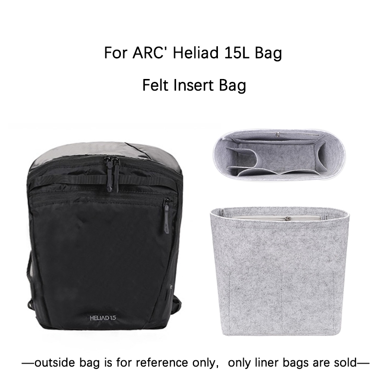 Felt Organizer Bag Shaper for Arc 15L Backpack – Heliad/Konseal Inner Insert​