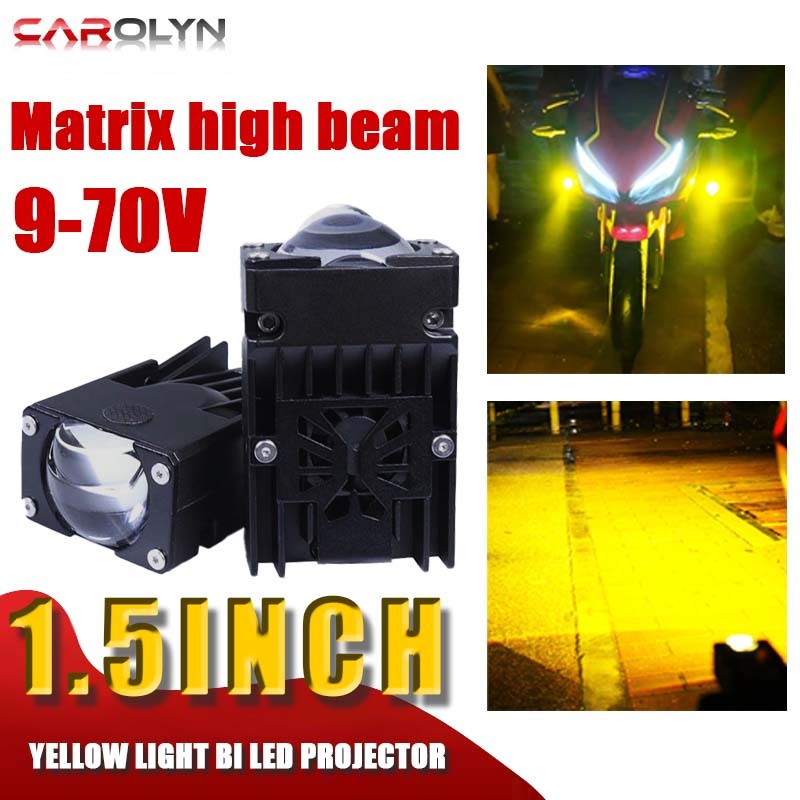 CAROLYN 24V 160W กระจังหน้ารถ LED ไฟหน้าเลนส์การฉายภาพรถจักรยานยนต์หมอกรถออฟโรเทอร์โบชาร์จ