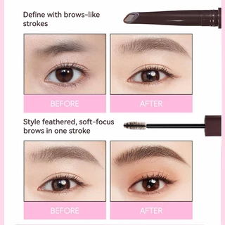 PinkPunk 2 in 1 มาสคาร่าคิ้ว & ดินสอเขียนคิ้ว 5D มาสคาร่าคิ้ว 7 เฉดสี ไม่เลือน อยู่ทนนาน K-Beauty