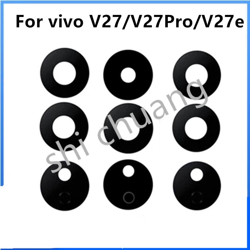 เลนส์กล้องด้านหลังสําหรับ vivo V27 Pro V27e เปลี่ยนด้วยสติกเกอร์กาว V2231 V2246 V2230 V2237