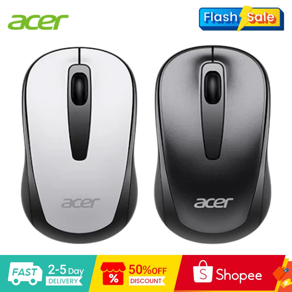 เมาส์ไร้สาย Acer 2.4G M157, ลดเสียงรบกวนและเบส, ระยะส่งสัญญาณ 10 เมตร, 800/1000/1600DPI สําหรับสํานั