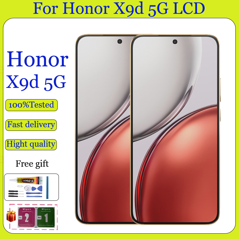Original AMOLED สําหรับ Honor X9d 5G จอแสดงผล LCD หน้าจอสัมผัสเปลี่ยน