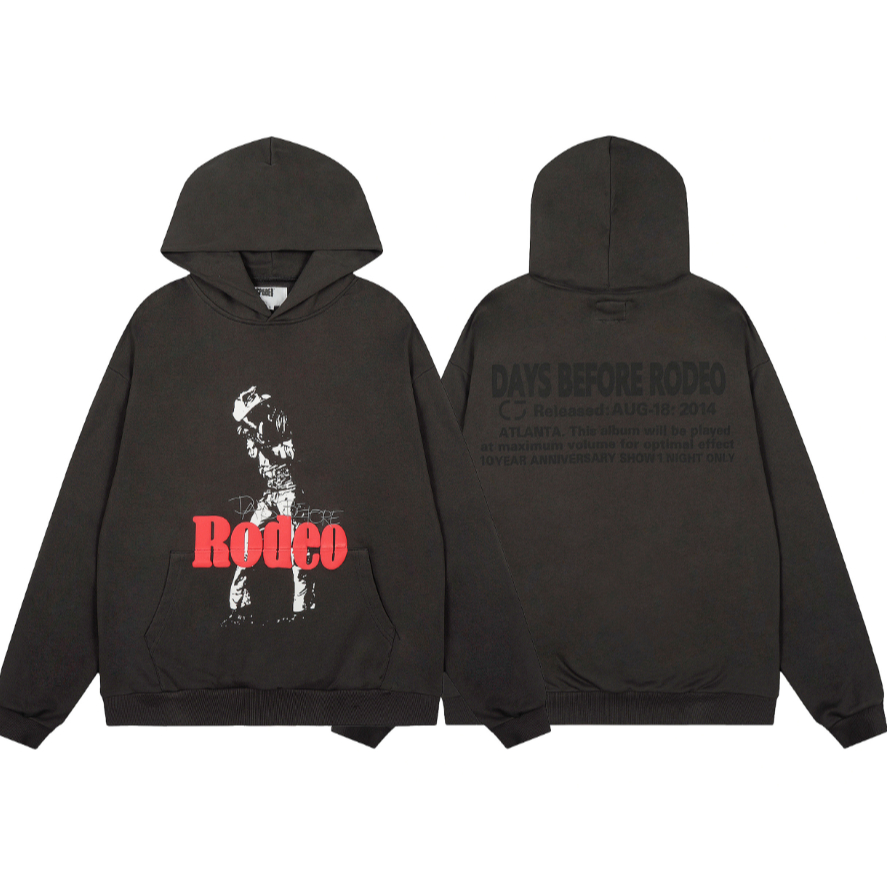 เสื้อกันหนาวมีฮู้ดพิมพ์ลาย Fashion SP5DER