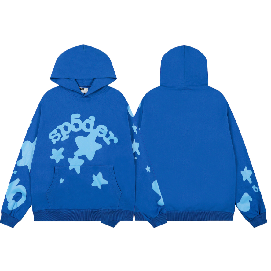 เสื้อกันหนาวมีฮู้ดพิมพ์ลาย Fashion SP5DER