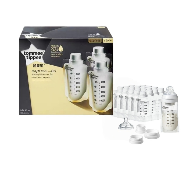 Tommee Tippee Express and Go Breast Milk Pouch Bottle 180ml/6oz