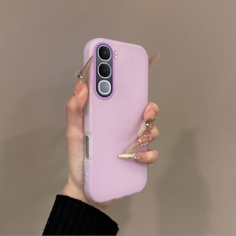 สําหรับ VIVO Y21D Y31 Pro 4G 5G 2025 เคสโทรศัพท์, เคสเยลลี่สีทึบ, และเคสโทรศัพท์ 2-in-1 พร้อมปลอกป้องกันการตกกระแทก