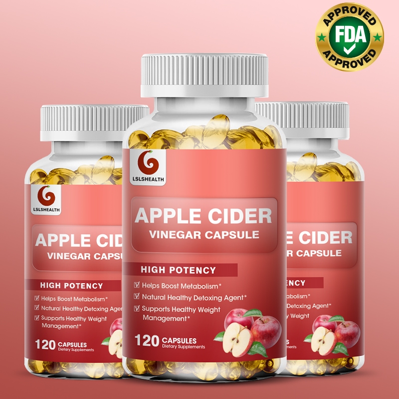 Apple Cider Vinegar 120 แคปซูล Apple Cider Vinegar ช่วยควบคุมการใช้งานลดการดูดซึมคาร์บูเรเตอร์