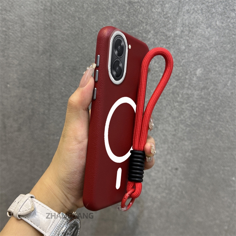 กรณีสําหรับ Redmi A5 หนังระดับไฮเอนด์พื้นผิวเคสโทรศัพท์แม่เหล็กความงาม anti drop ออกแบบฟรีประณีตแขวนเชือก – โปรปัง