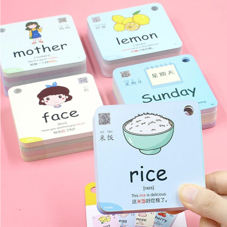 300ชิ้นภาษาอังกฤษสายตาคําคําศัพท์การเรียนรู้แฟลชการ์ดสัตว์ผลไม้ผักสีฤดูกาลความรู้ความเข้าใจการ์ดต้นก