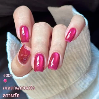 MORDDA-Rose Pink Cats Eye Gel ชุดยาทาเล็บ 6 สี Lasting Shining เหมาะสําหรับร้านทําเล็บ