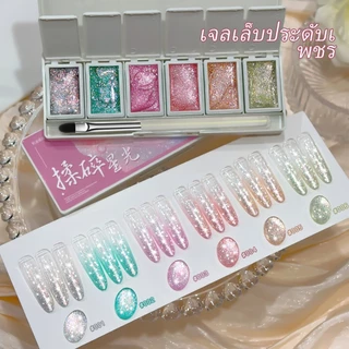 MORDDA ดยาทาเล็บเจลสะท้อนแสงสีเขียวอ่อนใหม่ของ เหมาะสำหรับการทำเล็บที่ร้านและทำ DIY ที่บ้าน
