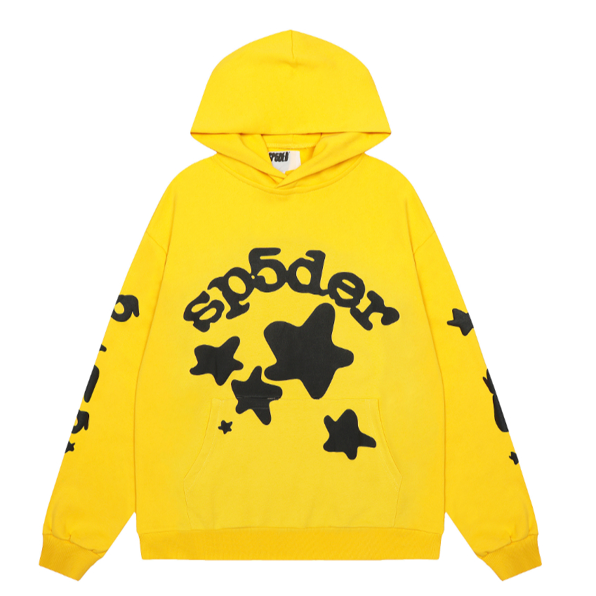 เสื้อกันหนาวมีฮู้ดพิมพ์ลาย Fashion SP5DER