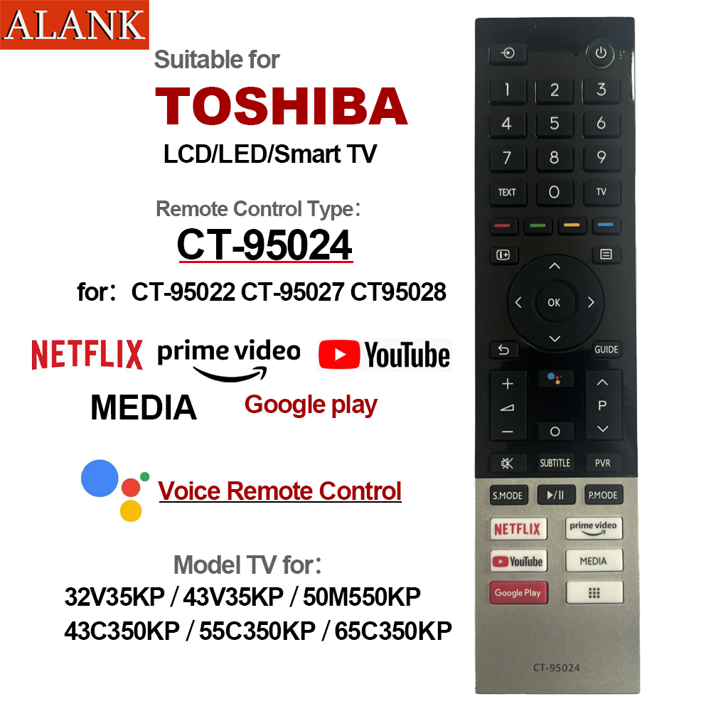 ALANK รีโมททีวีสมาร์ท Toshiba - ควบคุมด้วยเสียง TOSHIBA รุ่น CT-95024, CT-95022, CT-95027, CT-95028