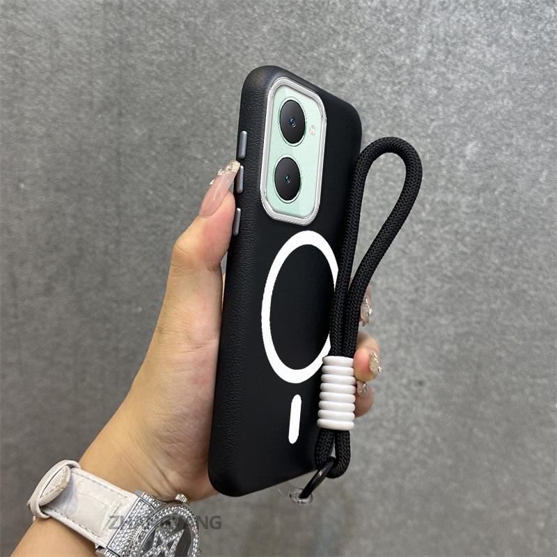 สําหรับ vivo Y36 4G Y36 5G Y27 5G Y03 Y27 4G พื้นผิวหนังกันกระแทกเคสโทรศัพท์ความงามแหวนแม่เหล็กออกแบ
