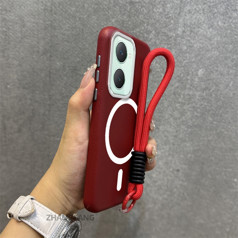 สําหรับ vivo Y36 4G Y36 5G Y27 5G Y03 Y27 4G High end หนังพื้นผิวเคสโทรศัพท์แม่เหล็กความงาม anti dro