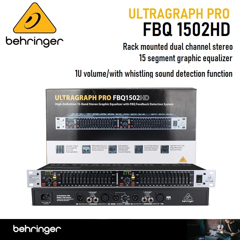 Behringer ULTRAGRAPH PRO FBQ 1502HD Professional Balancer, Rack Type Dual Channel Stereo 15-Segment 