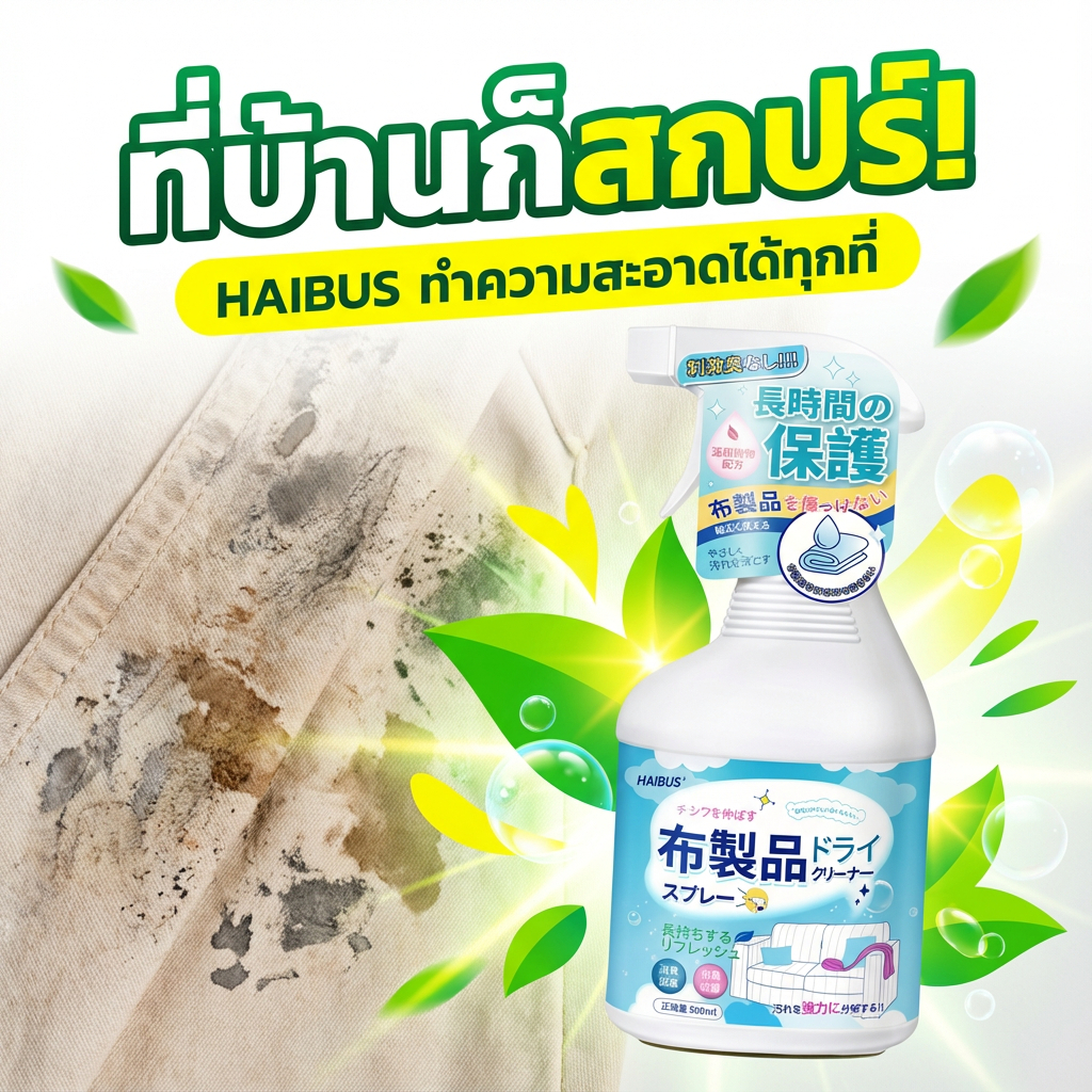 พ่นปุ๊บ คราบหายวับ! ทำความสะอาดโซฟา โฟมซักพรม น้ำยาทำความสะอาดโซฟา ทำความสะอาดเบาะผ้ 500ml