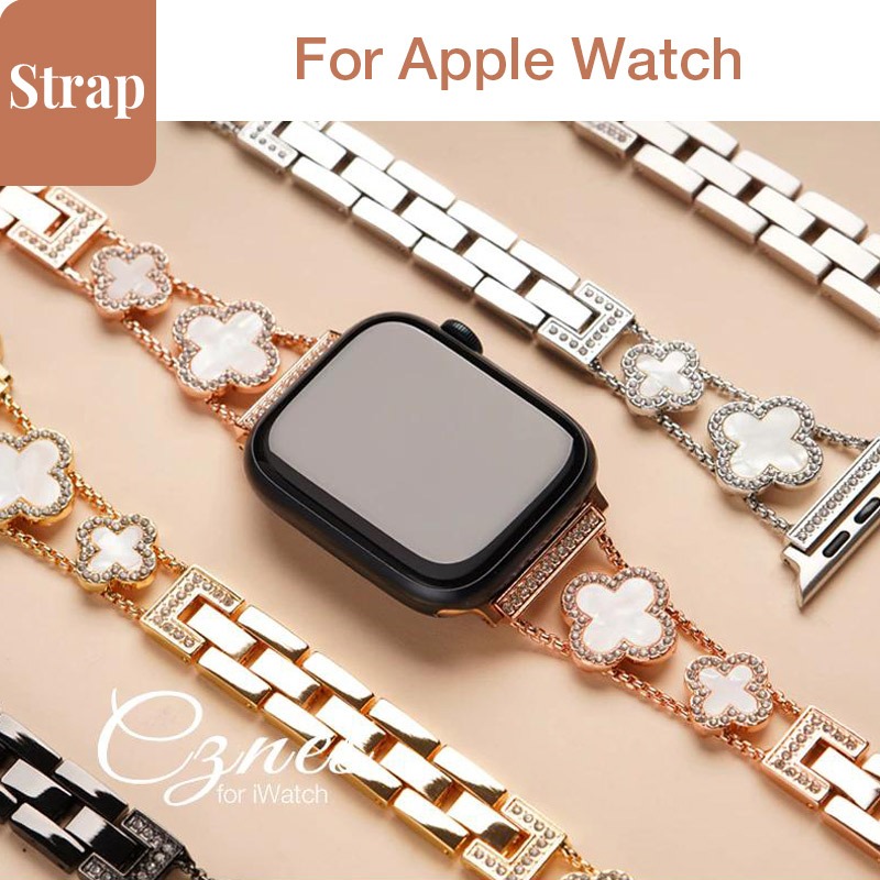 ผู้หญิง Xiaofeng Fritillaria ดอกไม้สายสแตนเลสสำหรับ Apple Watch S11 SE3 Ultra3 S10 S9 S8 SE S7 S6 Ul