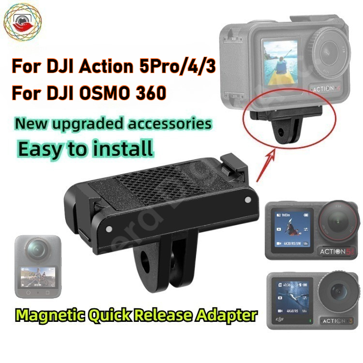 สําหรับ DJI Action 5 Pro Magnetic Quick Release Base ขยาย Mount/ฐานแม่เหล็กสําหรับ DJI OSMO 360