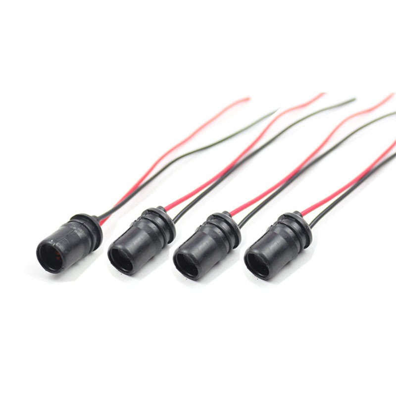 10 ชิ้น T5 T10 T15 หลอดไฟผู้ถือซ็อกเก็ต Adaptor ลวด harness 4090 W5W W13W W15W ยาง PVC พลาสติก