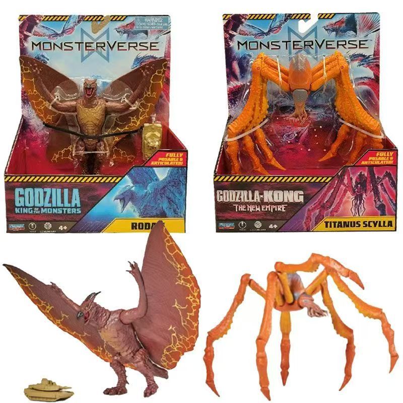 Godzilla 6″6inch King of the Monsters Rodan,Titanus Scylla by Playmates Toys Godzilla 6′′′ 6 นิ้ว Ki