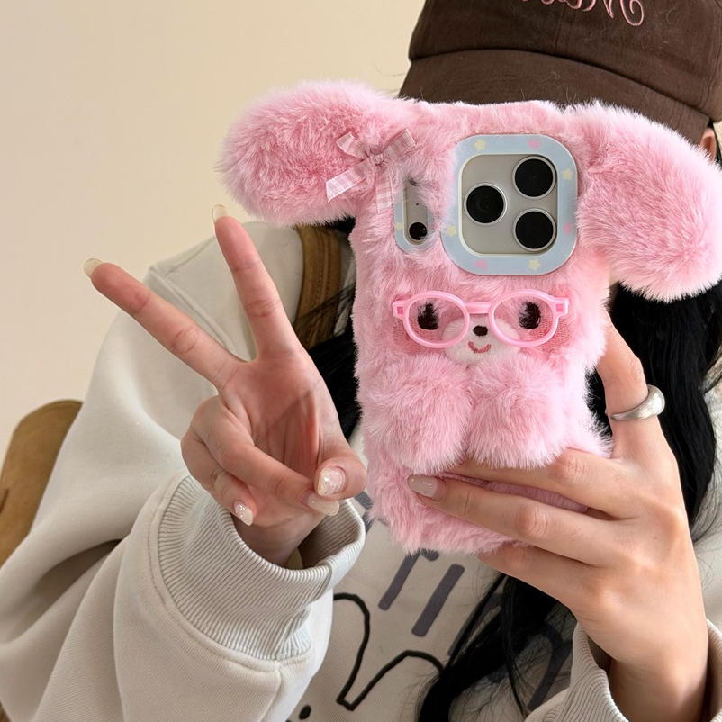 สําหรับIphone Case 17 Pro Max 16 Pro Max 15 Pro Max 14 Pro Maxตุ๊กตาขนมกระต่ายเคสโทรศัพท์