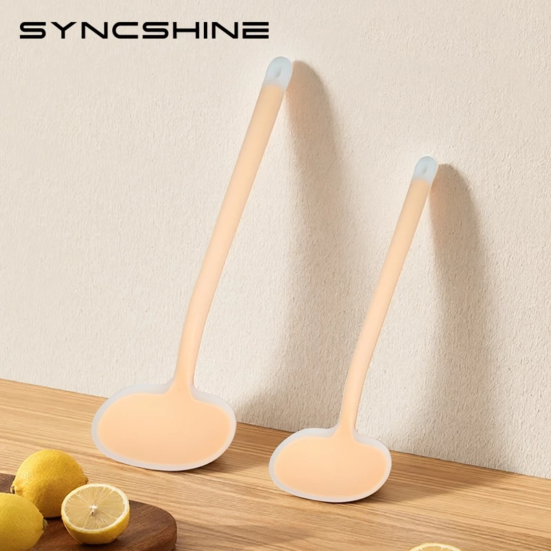 SyncShine Mushroom ไม้พายซิลิโคน 2-in-1 ซิลิโคนเทมคุณภาพสูงเกรดอาหาร: ไม่มีสารพิษ มือจับ เออร์โก้ หางห้อย – ใช้งานได้จริง