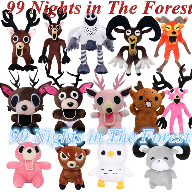 ✨ใหม่ ใหม่✨ Roblox Plush Doll 99 Nights in The Forest Deer Plush ของเล่นเด็กของขวัญวันเกิดนุ่มตุ๊กตาของขวัญคู่ฮาโลวีน