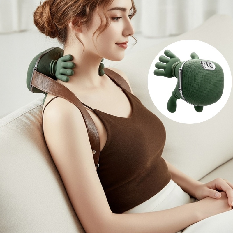 4D Shiatsus Neck Shoulder Massagers Portable For Home Office