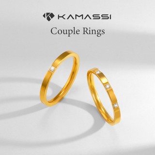 KAMASSI Stainless Steel Couple Rings for Women Jewelry Non-Tarnish Non-Fading Waterproof R1058