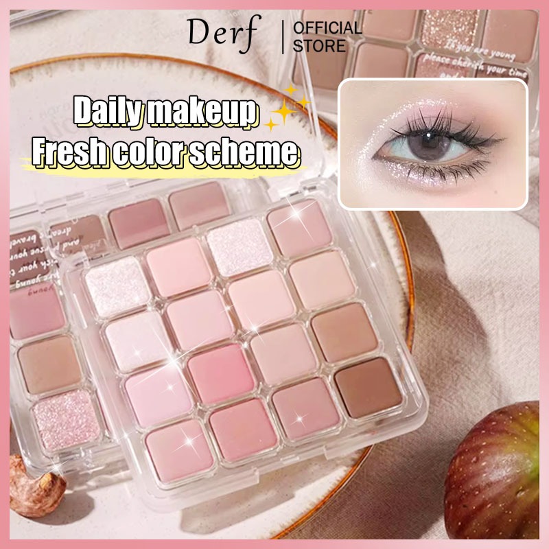 กระดานอายแชโดว์ 16 สี Matte Pearl Shiny Eye Shadow Board แต่งหน้าทุกวันอายแชโดว์