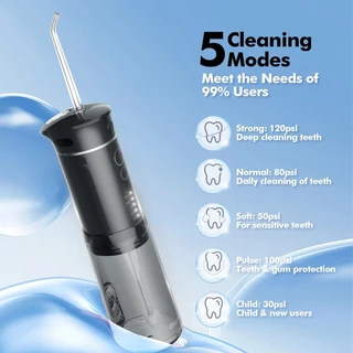 【Clearance Sale】Bezvoi แบบพกพา telescopic Y825 Water Flosser ,5 ระดับ Super Strong สเปรย์ซีลน้ํา,มาพร้อมกับยี่ห้อถุงเล็ก Irrigator ปากสําหรับการเดินทาง,Gum Dental Braces ผู้ใช้