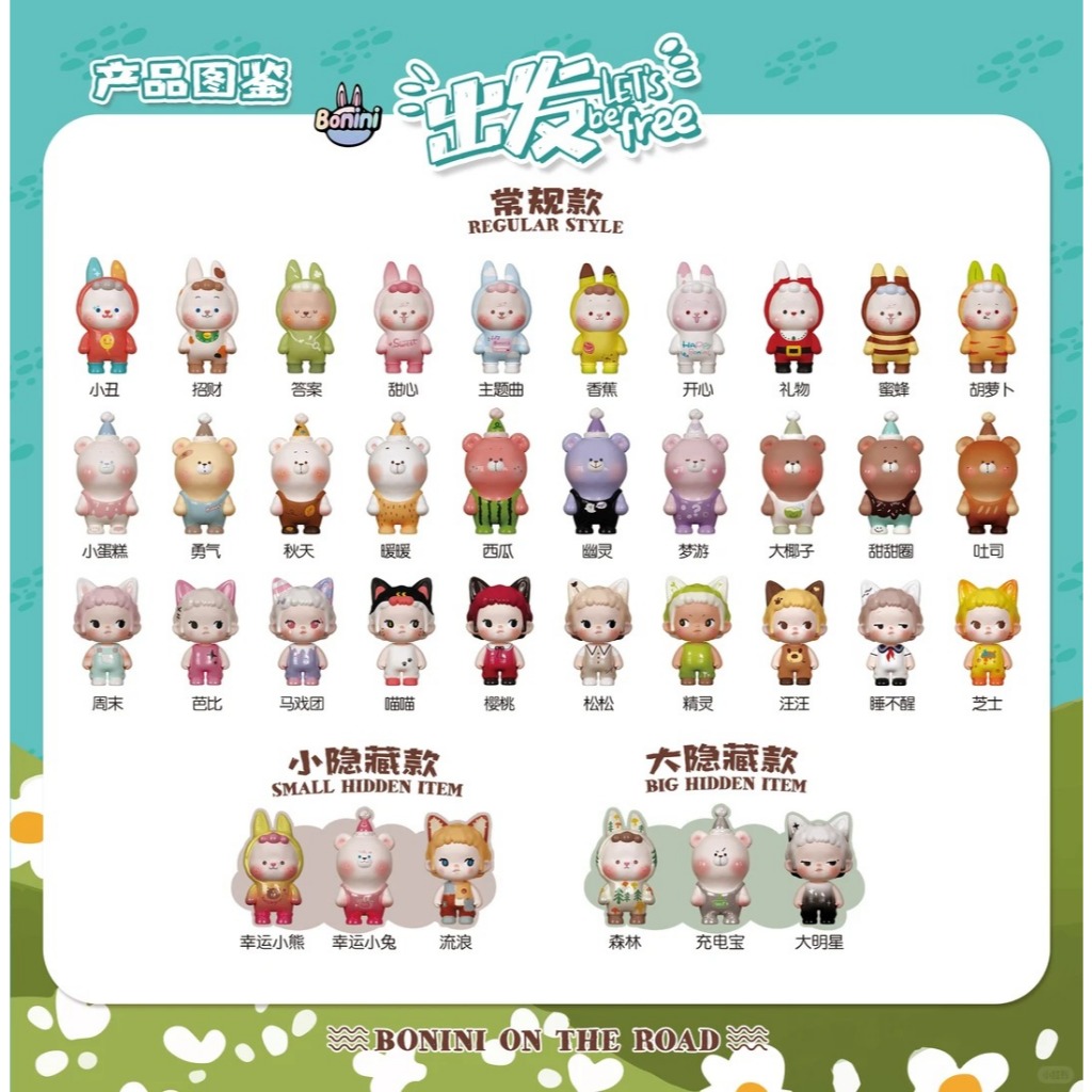 BUER Bonini Lets Be Free Series มินิตัวเลข Pvc พร้อมหมายเลข32 ชิ้น