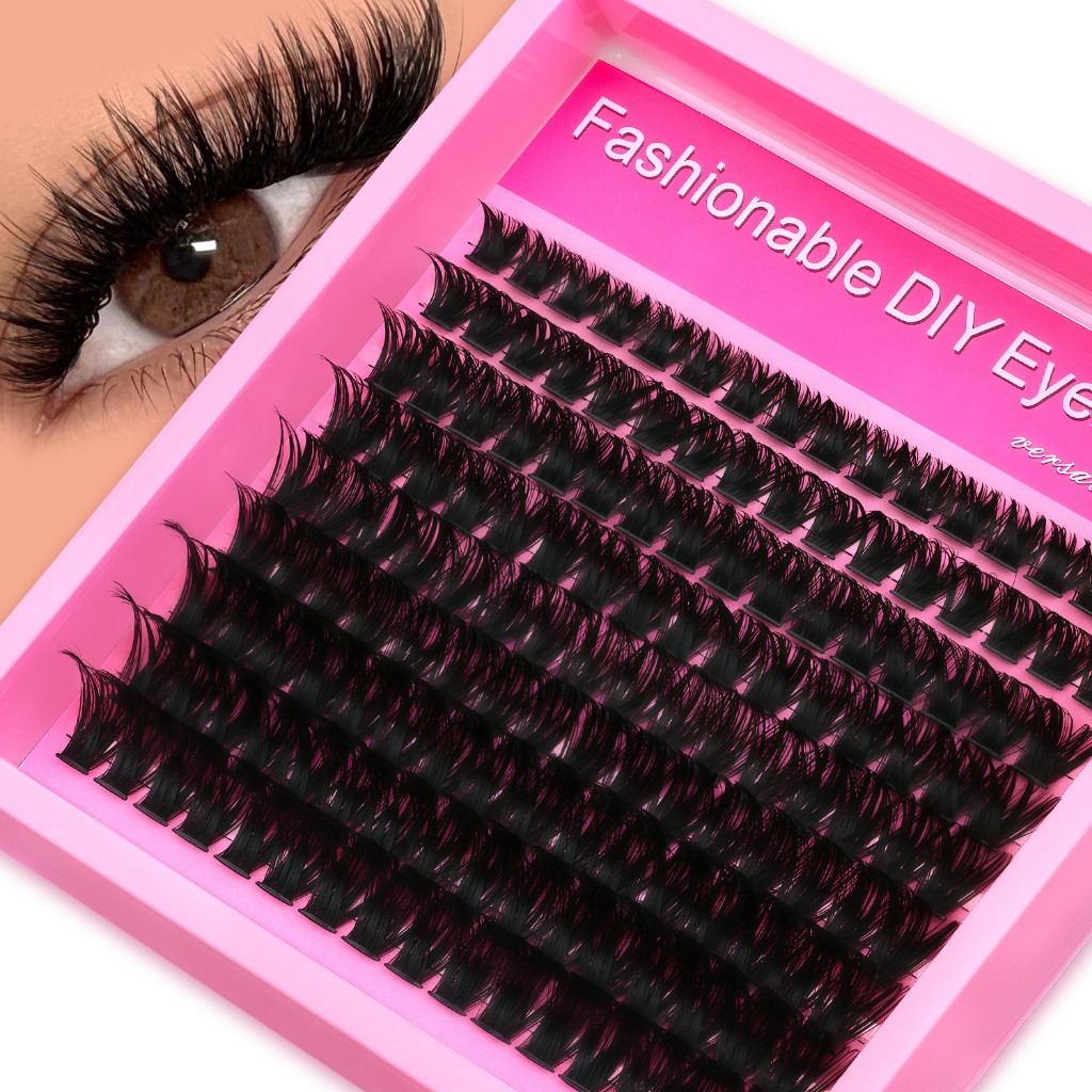 GROINNEYA Voluminous สไตล์ขนตา DIY Clusters Extensions ขนตาคลัสเตอร์ Spky Segmented Eyelashes Bundles Lash Clusters