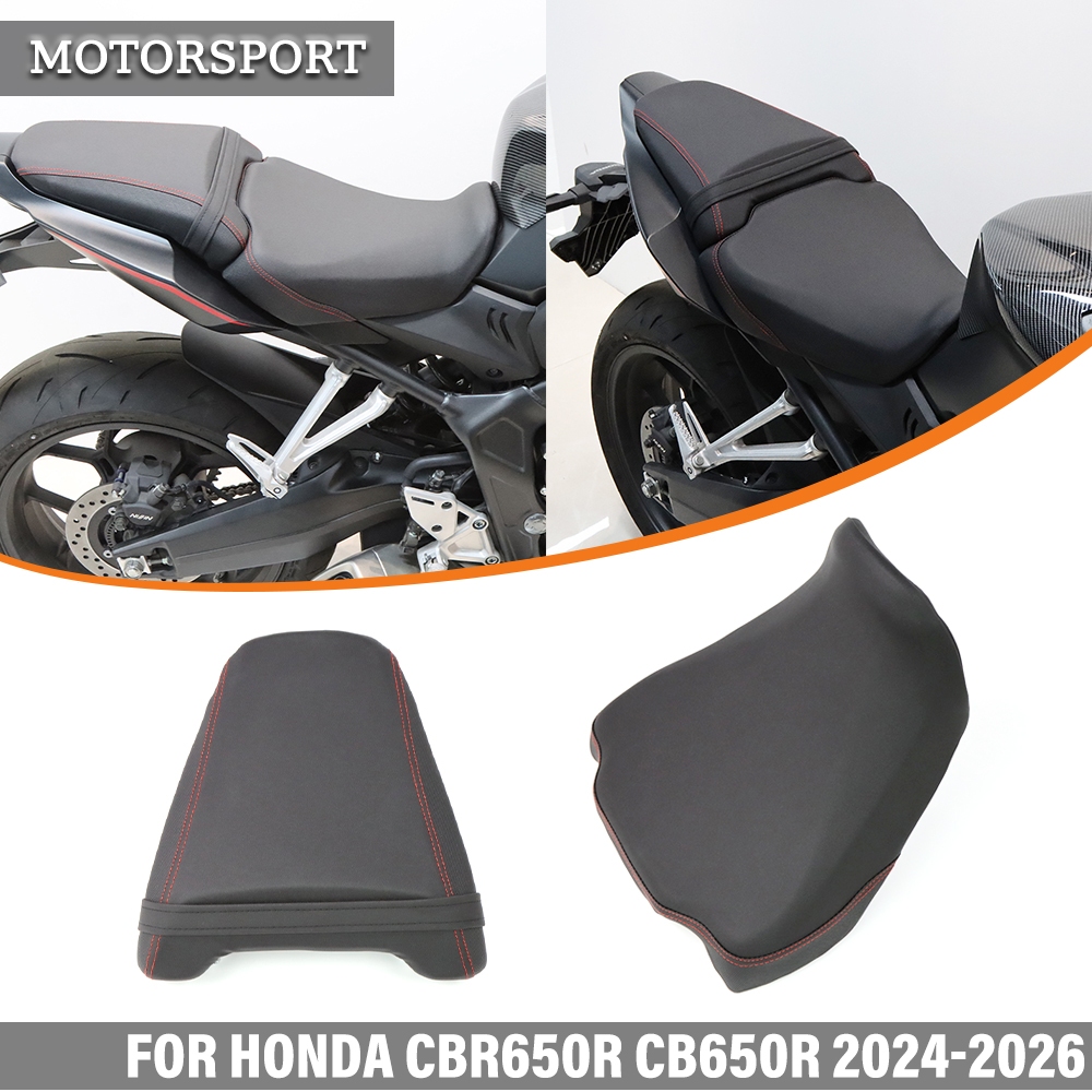 ใช้ได้กับ CBR650R CB650R 2024-2026 การปรับเปลี่ยนรถจักรยานยนต์พร้อมเบาะรองนั่งหน้าและหลังแบบยกสูง เบาะนั่งแพ็คเกจด้านหน้าและด้านหลัง