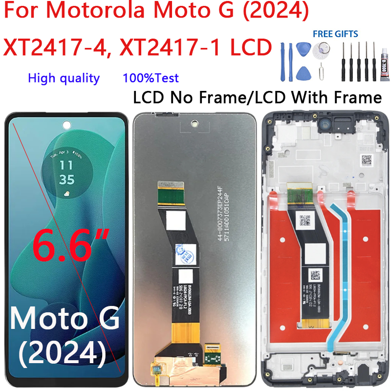 สําหรับ Motorola Moto G (2024) XT2417-4, XT2417-1 จอแสดงผล LCD Touch Screen Digitizer Assembly เปลี่