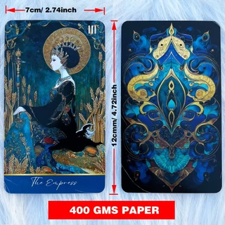 ชุดไพ่ทาโรต์ Azure Arcana, 78 การ์ด 13x8 ซม., รวมคําแนะนํากระดาษ, เหมาะสําหรับผู้เริ่มต้นใหม่การ์ดสอนทํานายเกม