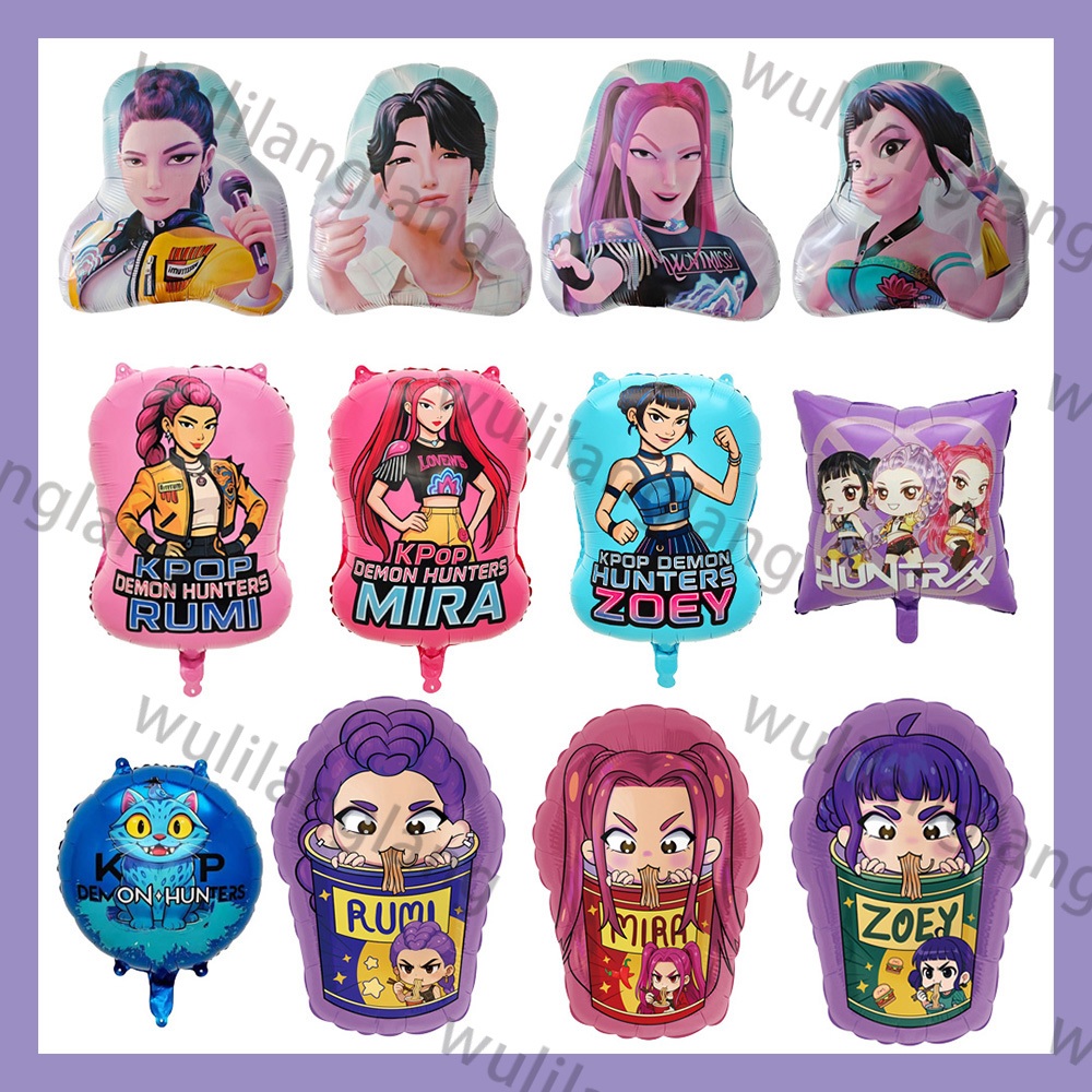 K-Pop:Demon Hunters ลูกโป่งธีม K-Pop:Demon Hunters ชุดลูกโป่งวันเกิด K-Pop:Demon Hunters ตกแต่งงานเล