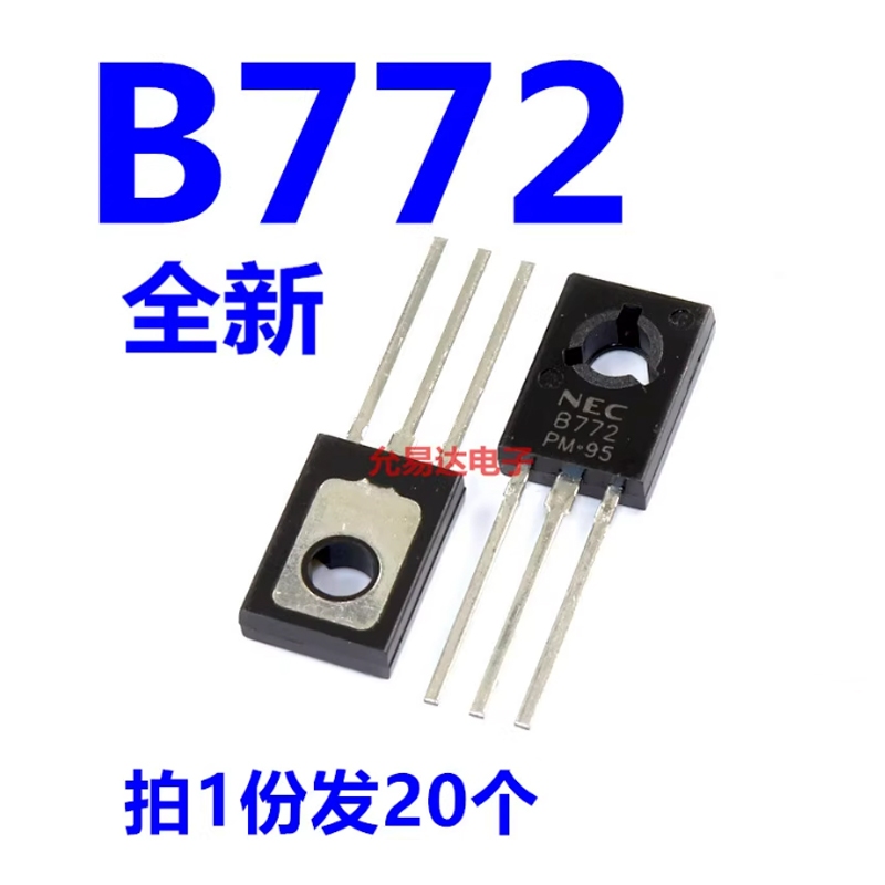 20 ชิ้น B772 2SB772 Patch Triod ทรานซิสเตอร์ SOT89 PNP ขนาดกลาง 40V 772