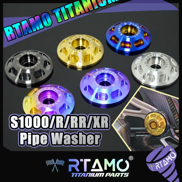 RTAMO Titanium Gr5 เครื่องซักผ้าท่อ Fit S1000RR M1000RR BMW Motor Series