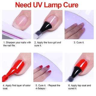 น้ํายาทาเล็บเจล เคลือบเงาเล็บกึ่งถาวร 50 สี