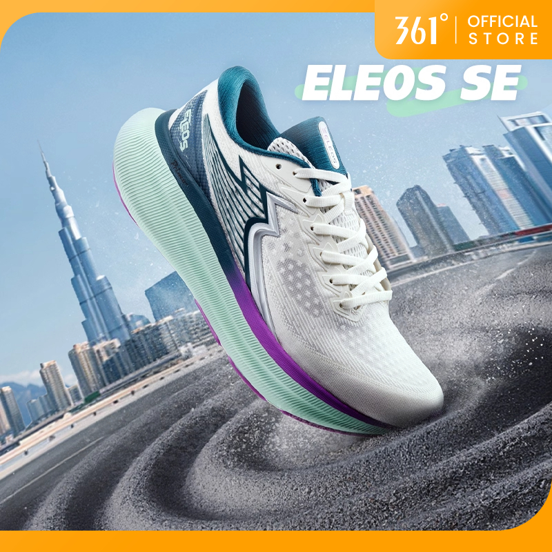 361 Degrees Eleos SE รองเท้าวิ่งชาย รองเท้าวิ่งตาข่ายระบายอากาศแบบมืออาชีพ ดูดซับแรงกระแทก รองเท้ากีฬาทนทาน 672522204